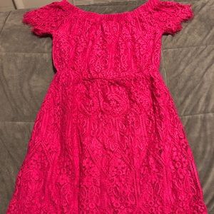 Maurice’s off the shoulder hot pink dress